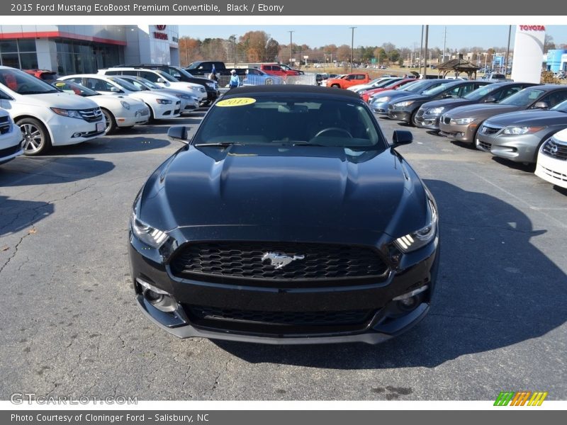 Black / Ebony 2015 Ford Mustang EcoBoost Premium Convertible