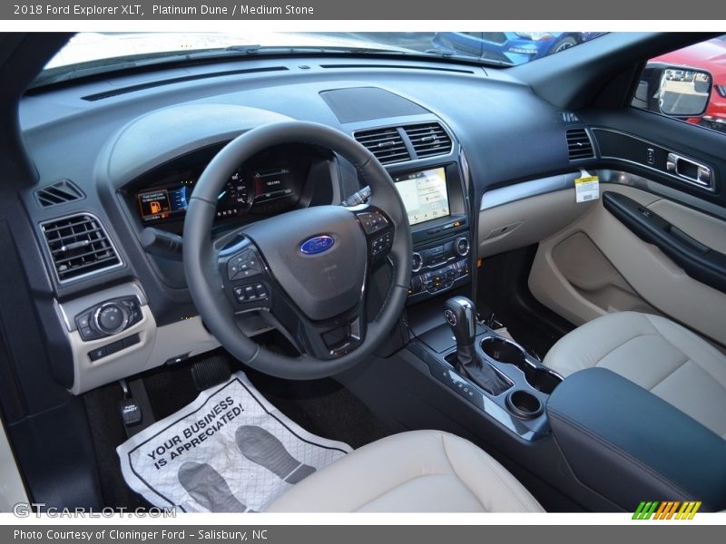  2018 Explorer XLT Medium Stone Interior