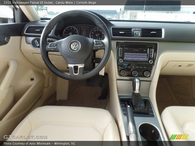 Candy White / Cornsilk Beige 2015 Volkswagen Passat SE Sedan