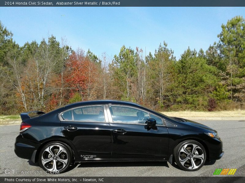 Alabaster Silver Metallic / Black/Red 2014 Honda Civic Si Sedan