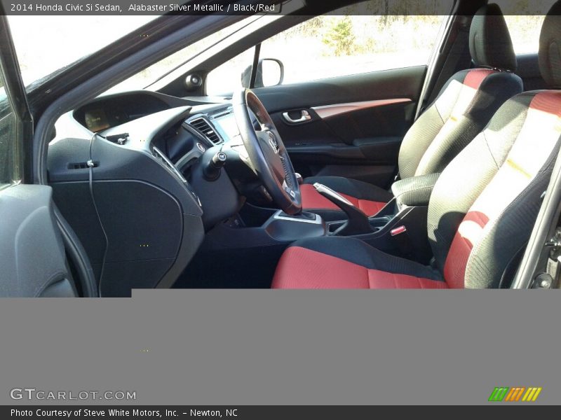 Alabaster Silver Metallic / Black/Red 2014 Honda Civic Si Sedan