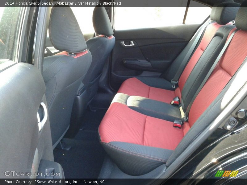 Alabaster Silver Metallic / Black/Red 2014 Honda Civic Si Sedan