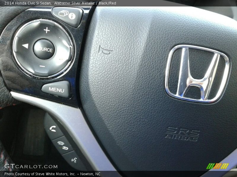 Alabaster Silver Metallic / Black/Red 2014 Honda Civic Si Sedan