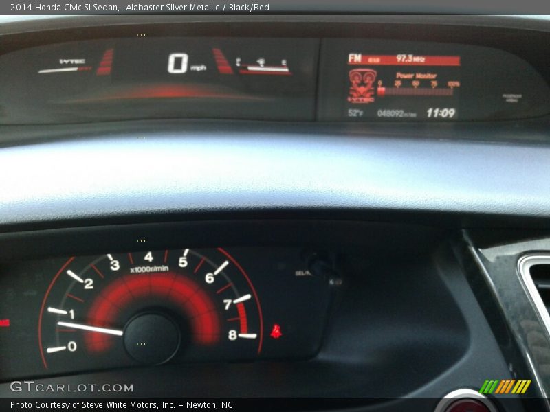 Alabaster Silver Metallic / Black/Red 2014 Honda Civic Si Sedan