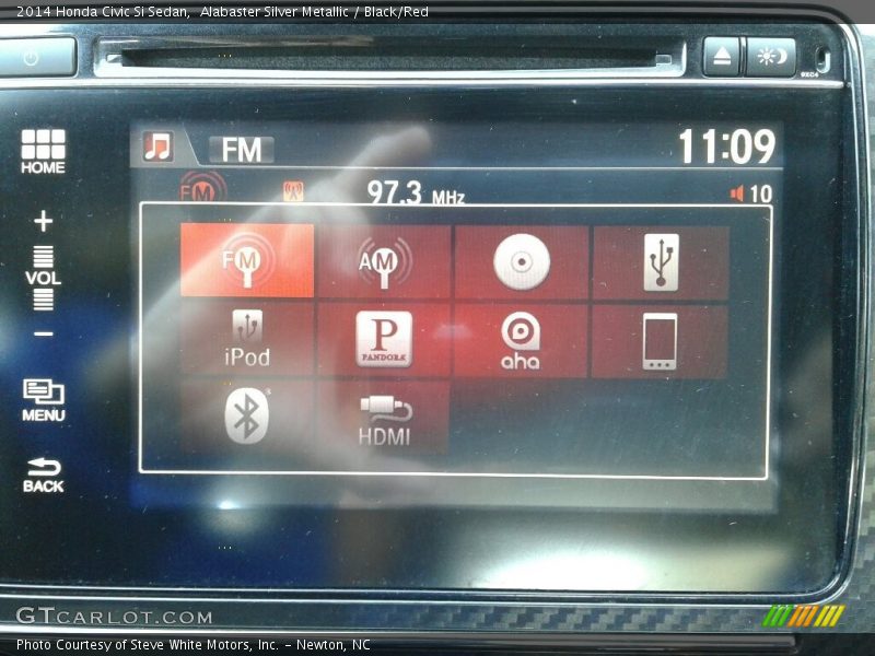 Alabaster Silver Metallic / Black/Red 2014 Honda Civic Si Sedan