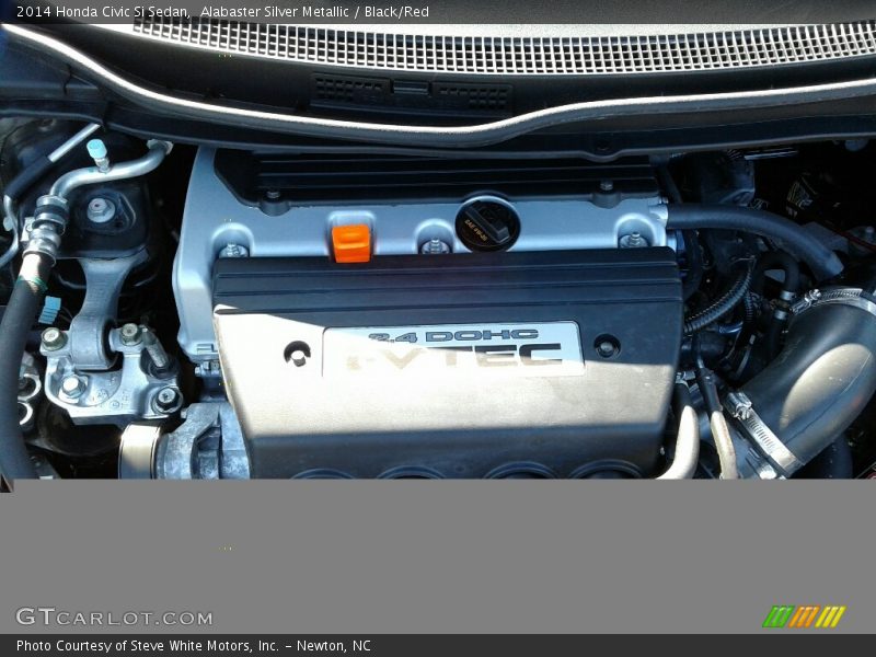 Alabaster Silver Metallic / Black/Red 2014 Honda Civic Si Sedan