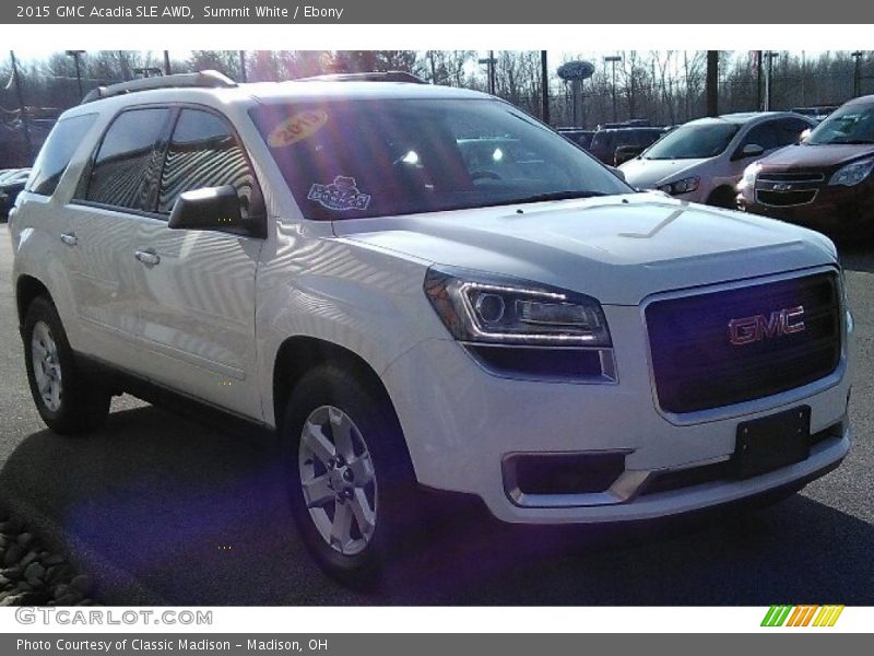 Summit White / Ebony 2015 GMC Acadia SLE AWD