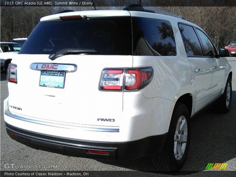 Summit White / Ebony 2015 GMC Acadia SLE AWD