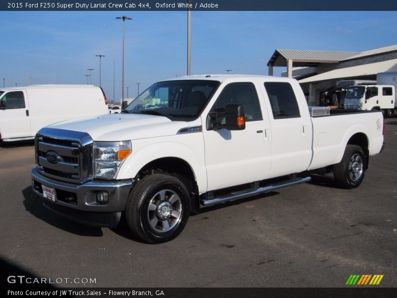 Oxford White / Adobe 2015 Ford F250 Super Duty Lariat Crew Cab 4x4