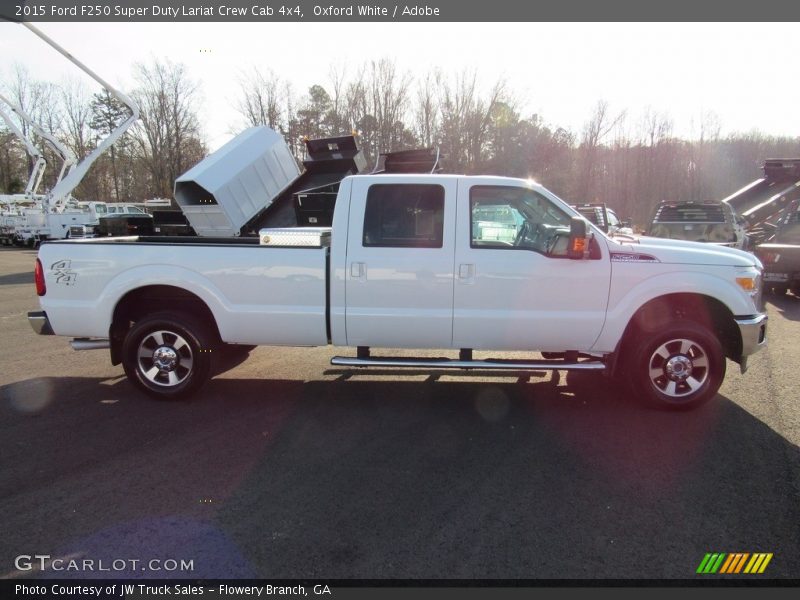 Oxford White / Adobe 2015 Ford F250 Super Duty Lariat Crew Cab 4x4