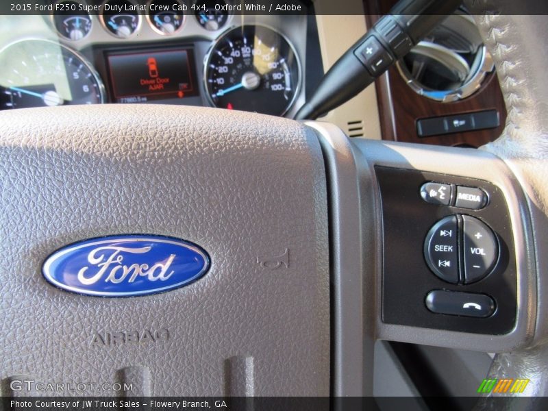 Oxford White / Adobe 2015 Ford F250 Super Duty Lariat Crew Cab 4x4