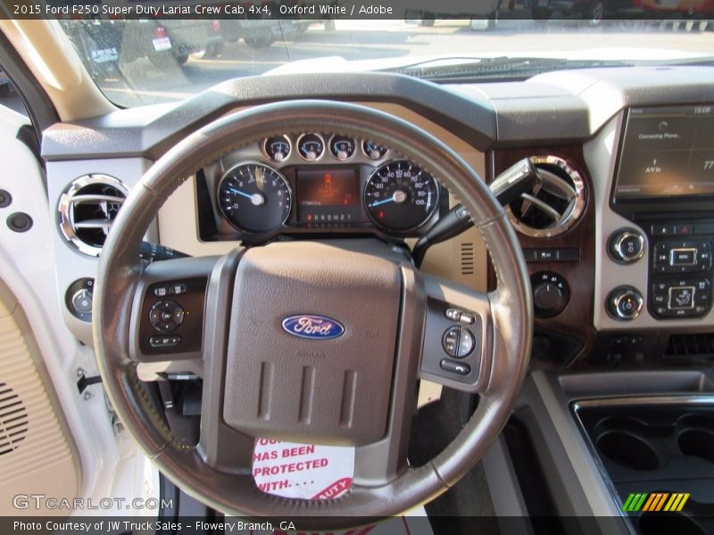 Oxford White / Adobe 2015 Ford F250 Super Duty Lariat Crew Cab 4x4