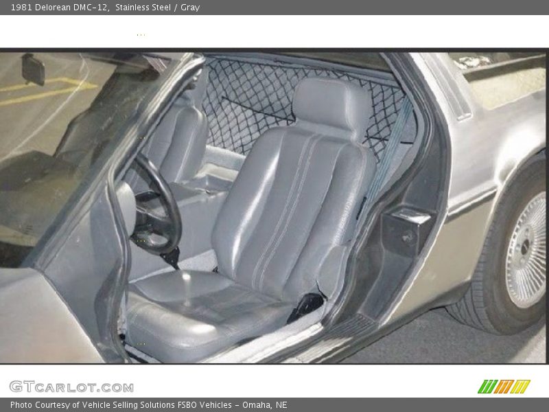 Front Seat of 1981 DMC-12 