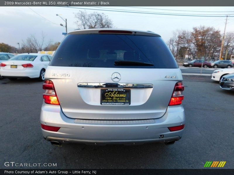 Pewter Metallic / Black 2009 Mercedes-Benz ML 350 4Matic