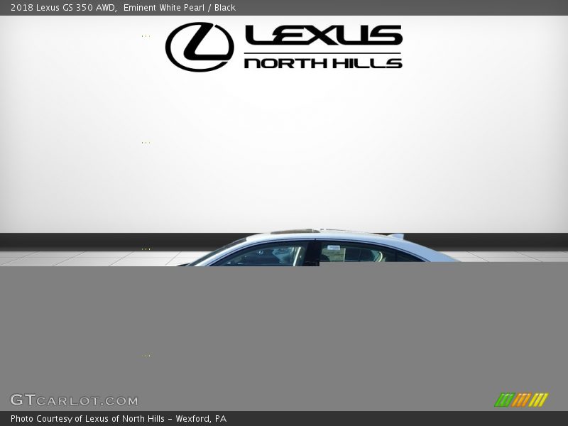 Eminent White Pearl / Black 2018 Lexus GS 350 AWD