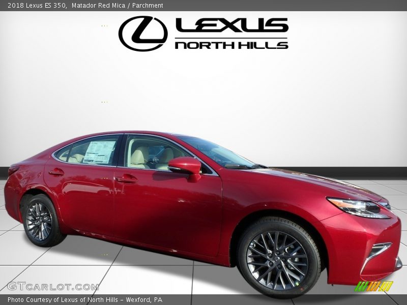 Matador Red Mica / Parchment 2018 Lexus ES 350