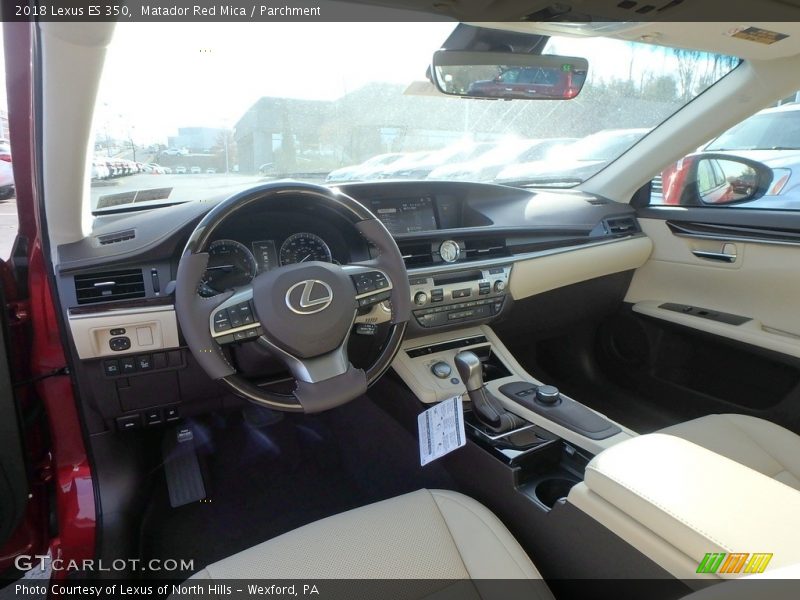Matador Red Mica / Parchment 2018 Lexus ES 350