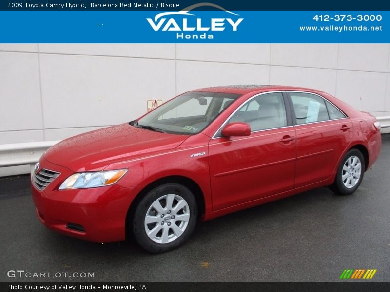 Barcelona Red Metallic / Bisque 2009 Toyota Camry Hybrid
