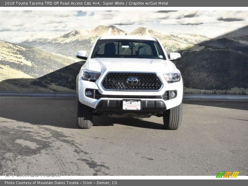 Super White / Graphite w/Gun Metal 2018 Toyota Tacoma TRD Off Road Access Cab 4x4