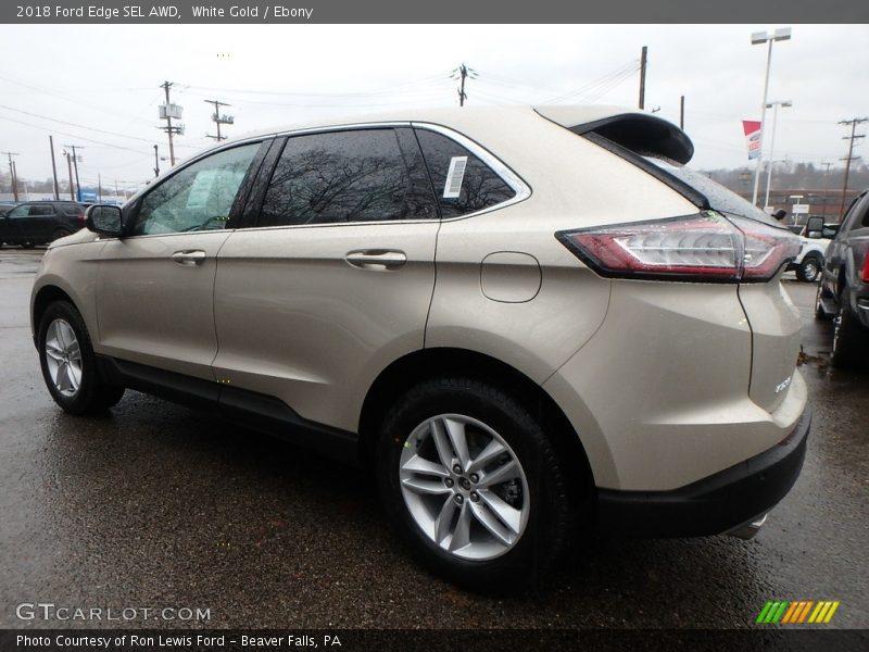 White Gold / Ebony 2018 Ford Edge SEL AWD