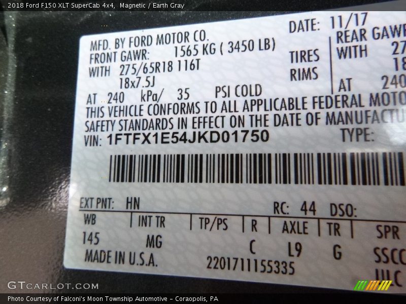 Magnetic / Earth Gray 2018 Ford F150 XLT SuperCab 4x4