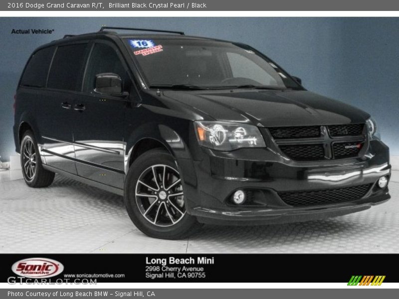 Brilliant Black Crystal Pearl / Black 2016 Dodge Grand Caravan R/T