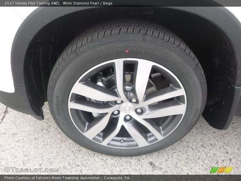 White Diamond Pearl / Beige 2017 Honda Pilot Touring AWD