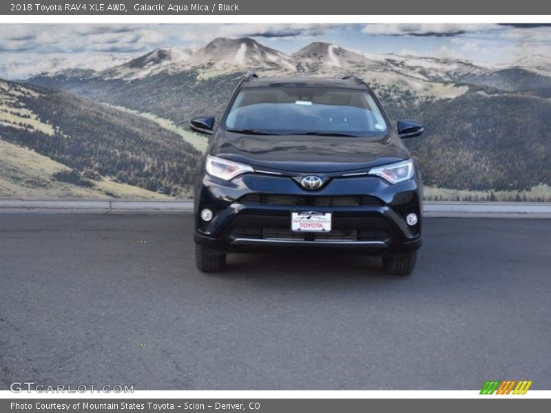 Galactic Aqua Mica / Black 2018 Toyota RAV4 XLE AWD