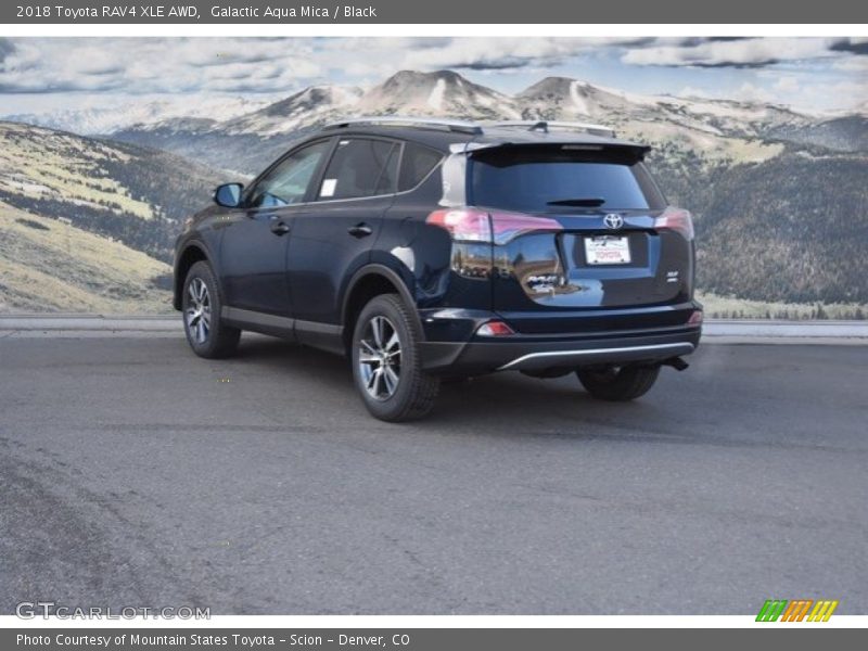 Galactic Aqua Mica / Black 2018 Toyota RAV4 XLE AWD