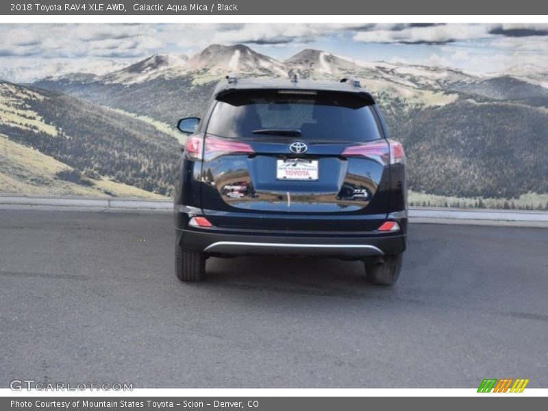 Galactic Aqua Mica / Black 2018 Toyota RAV4 XLE AWD