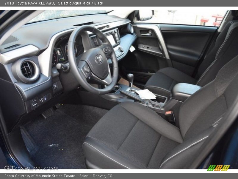 Galactic Aqua Mica / Black 2018 Toyota RAV4 XLE AWD