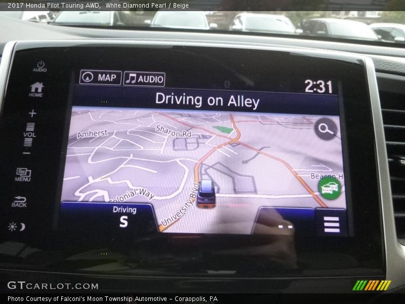 White Diamond Pearl / Beige 2017 Honda Pilot Touring AWD