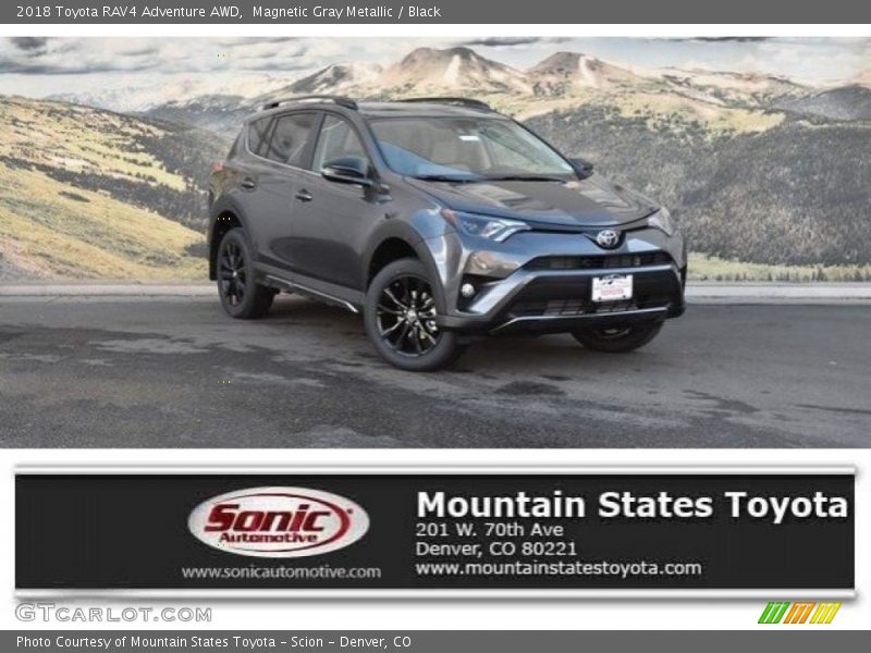 Magnetic Gray Metallic / Black 2018 Toyota RAV4 Adventure AWD