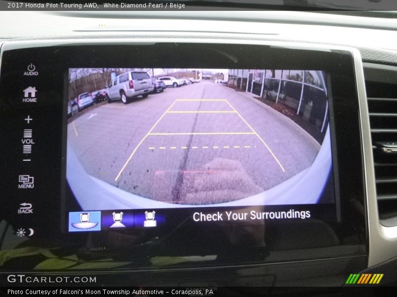 White Diamond Pearl / Beige 2017 Honda Pilot Touring AWD