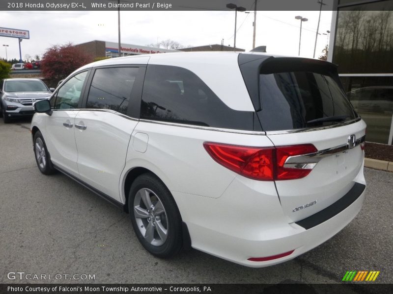 White Diamond Pearl / Beige 2018 Honda Odyssey EX-L