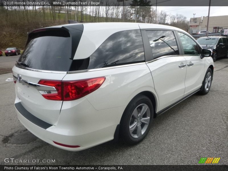 White Diamond Pearl / Beige 2018 Honda Odyssey EX-L