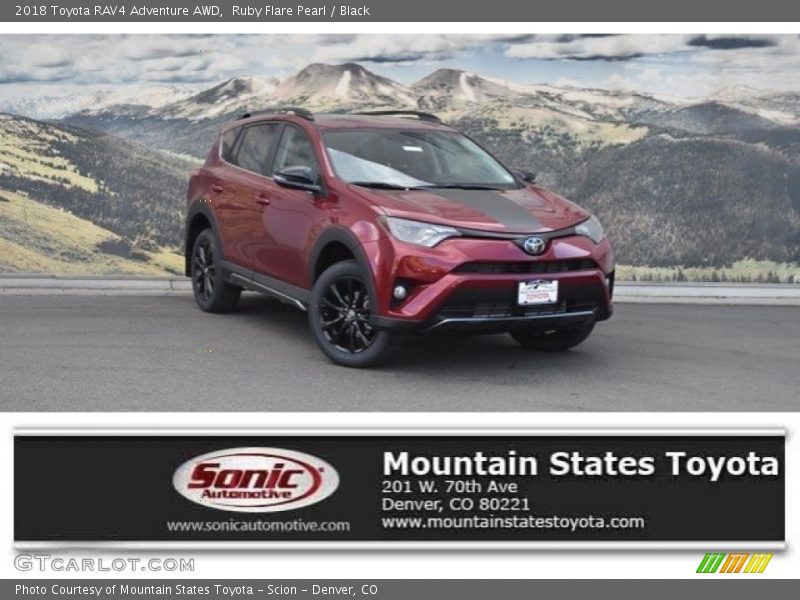 Ruby Flare Pearl / Black 2018 Toyota RAV4 Adventure AWD