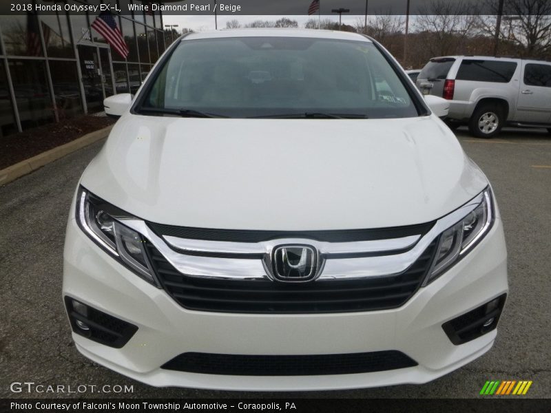 White Diamond Pearl / Beige 2018 Honda Odyssey EX-L