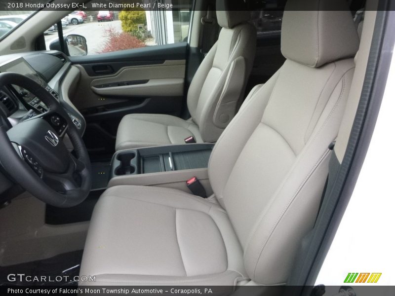 White Diamond Pearl / Beige 2018 Honda Odyssey EX-L