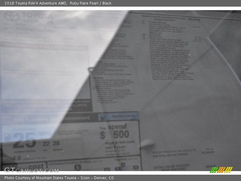 Ruby Flare Pearl / Black 2018 Toyota RAV4 Adventure AWD