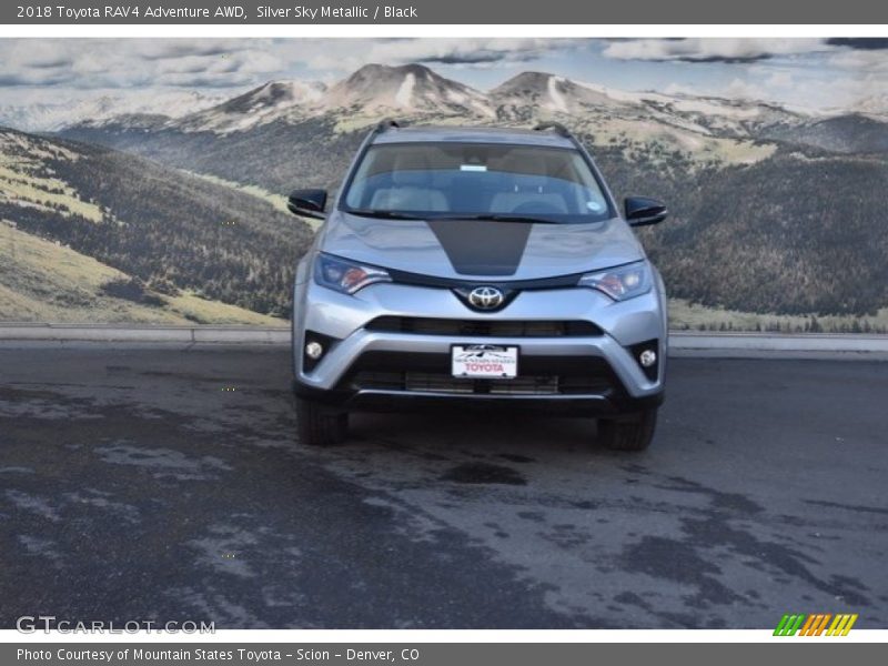 Silver Sky Metallic / Black 2018 Toyota RAV4 Adventure AWD