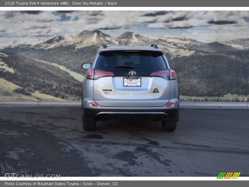 Silver Sky Metallic / Black 2018 Toyota RAV4 Adventure AWD