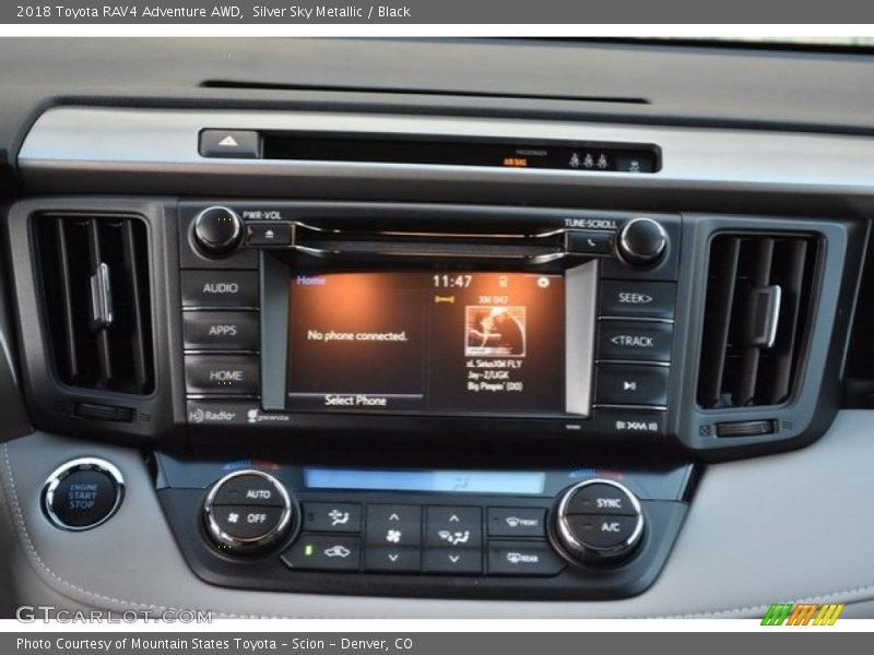 Silver Sky Metallic / Black 2018 Toyota RAV4 Adventure AWD