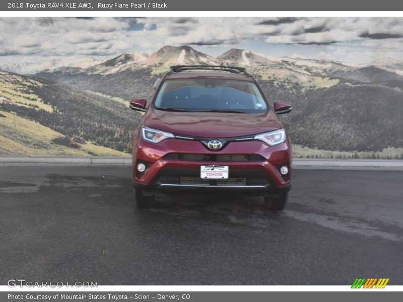 Ruby Flare Pearl / Black 2018 Toyota RAV4 XLE AWD