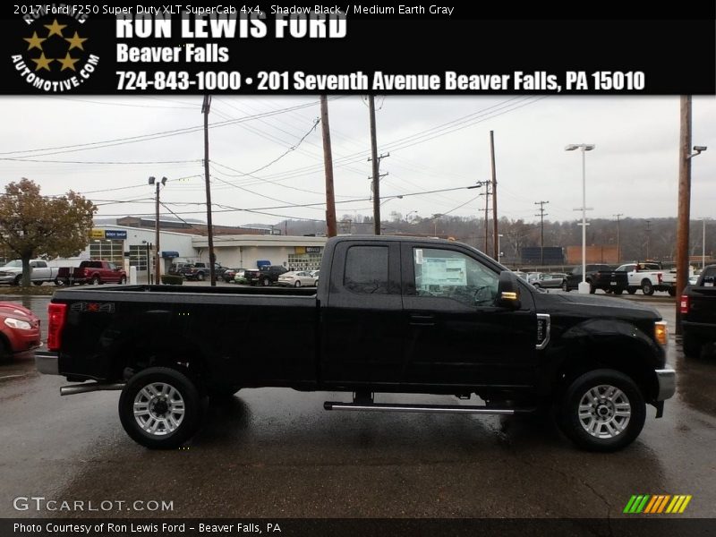 Shadow Black / Medium Earth Gray 2017 Ford F250 Super Duty XLT SuperCab 4x4