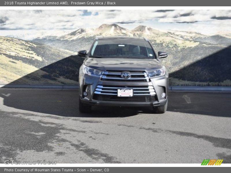 Predawn Gray Mica / Black 2018 Toyota Highlander Limited AWD