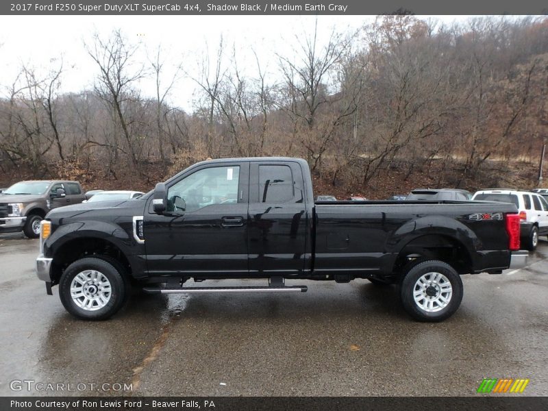 Shadow Black / Medium Earth Gray 2017 Ford F250 Super Duty XLT SuperCab 4x4