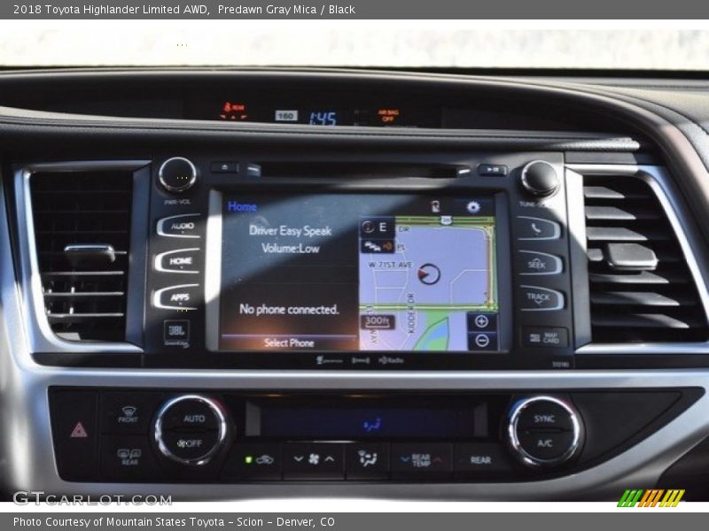 Predawn Gray Mica / Black 2018 Toyota Highlander Limited AWD