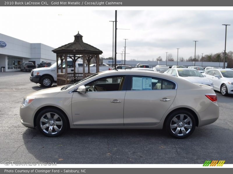 Gold Mist Metallic / Cocoa/Light Cashmere 2010 Buick LaCrosse CXL