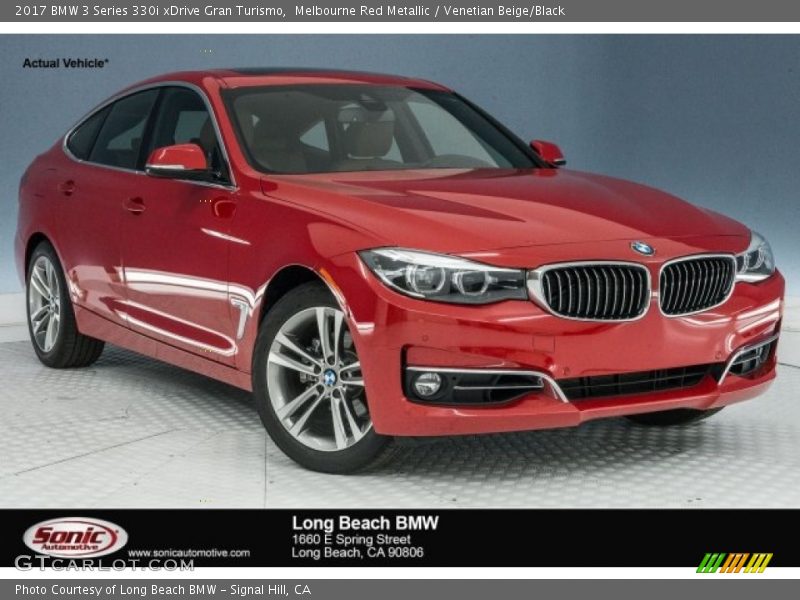 Melbourne Red Metallic / Venetian Beige/Black 2017 BMW 3 Series 330i xDrive Gran Turismo